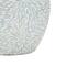 24" Light Blue Mother of Pearl Shell Floral Handmade Large Mosaic Vase with Cream Underlay